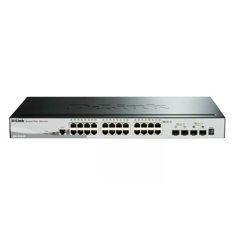 D-Link 52 prievadų Gigabit krovimo POE išmanusis valdomas jungiklis su 4 x 10G SFP+