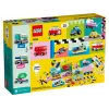 LEGO Classic kūrybinės transporto priemonės – spalvingų automobilių modelių rinkinys su policijos automobilio žaislu ir 11023 klasikine žalia pagrindo plokšte 32x32, skirta pievos statybai