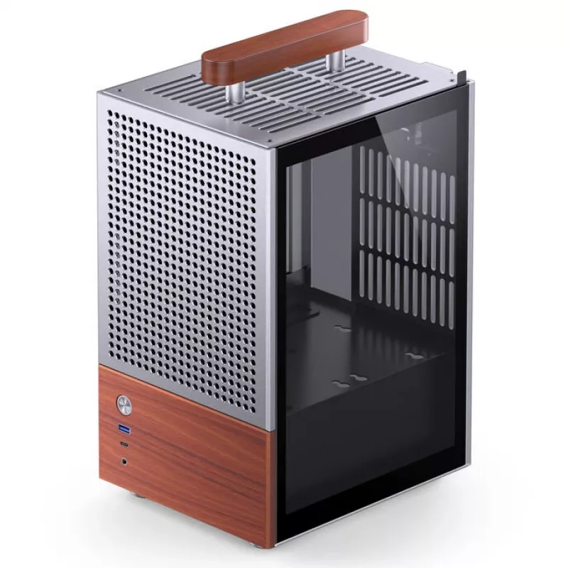 PC korpusas Jonsbo T6, Mini-Tower, Mini-ITX, sidabrinis