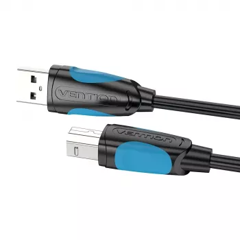 USB 2.0 A–USB-B laidas Vention VAS-A16-B500, 5 m, juodas, kištukas–kištukas, 480 Mbps