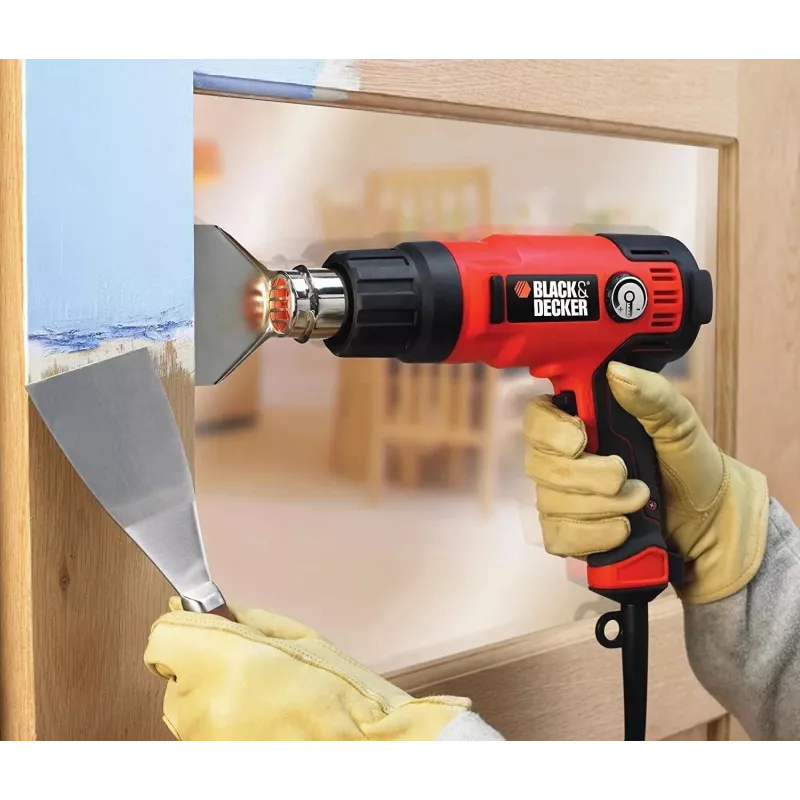 Karšto oro pūstuvas Juoda & Decker KX2200K-QS — 2000 W, 720 L/min, iki 645°C, pistoletinė rankena, 900 g