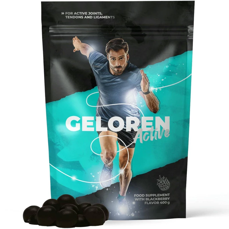 CONTIPRO GELOREN Active Juodaberry sąnarių palaikymo guminukai, 90 vnt. / 410 g