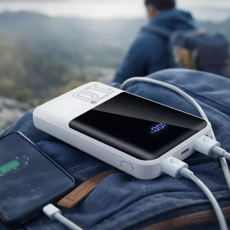 Išorinė baterija everActive EB-10Q 10 000 mAh, 2× USB išėjimai, 22,5 W QC4.0