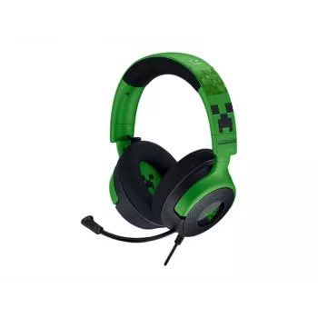 Laidinės žaidimų ausinės Razer Kraken V4 X — antausinės, 20–20000 Hz, 1,8 m laidas, 310 g, juoda/žalia