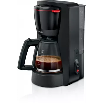 Drip coffee maker Bosch TKA2M113, 1.25 L vandens talpa, 15 puodelių, juoda