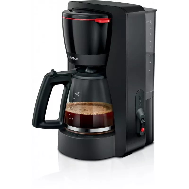 Drip coffee maker Bosch TKA2M113, 1.25 L vandens talpa, 15 puodelių, juoda