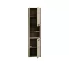 Vonios spintelė top e shop S40 SONOMA — Ąžuolo spalvos rėmas, laisvai pastatoma, 6 lentynos, 400×300×1700 mm