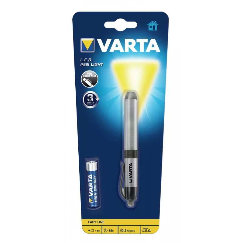 Varta -LEDPL - pin-Blinklicht - Sidabrinė - Aliuminis - LED - 1 lemputė - 3 lm