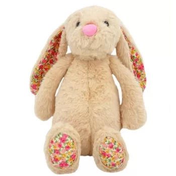 Minkštas žaislas zuikis TULILO MichaeI 25 cm smėlio spalvos pliušinė talismanas
