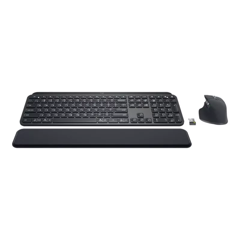 Logitech MX Keys Combo for Business - Klaviatūros ir pelės rinkinys - su foniniu apšvietimu - belaidis - Bluetooth LE - QWERTY - GB - Graphite