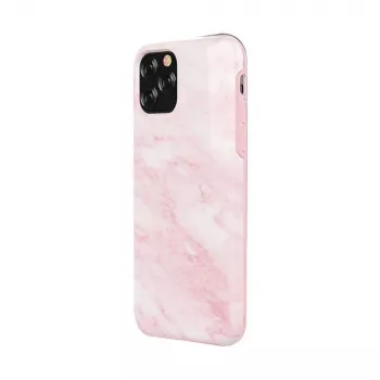 Telefono dėklas Devia Marble serija, skirtas iPhone 11 Pro Max, rožinis, apsauginis kietas korpusas