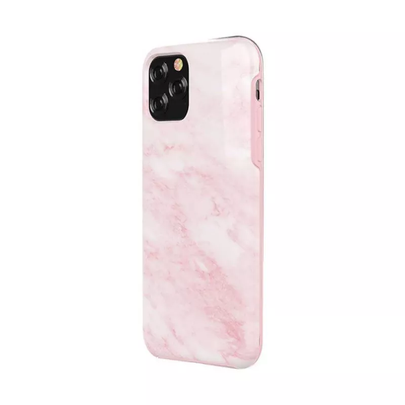 Telefono dėklas Devia Marble serija, skirtas iPhone 11 Pro Max, rožinis, apsauginis kietas korpusas