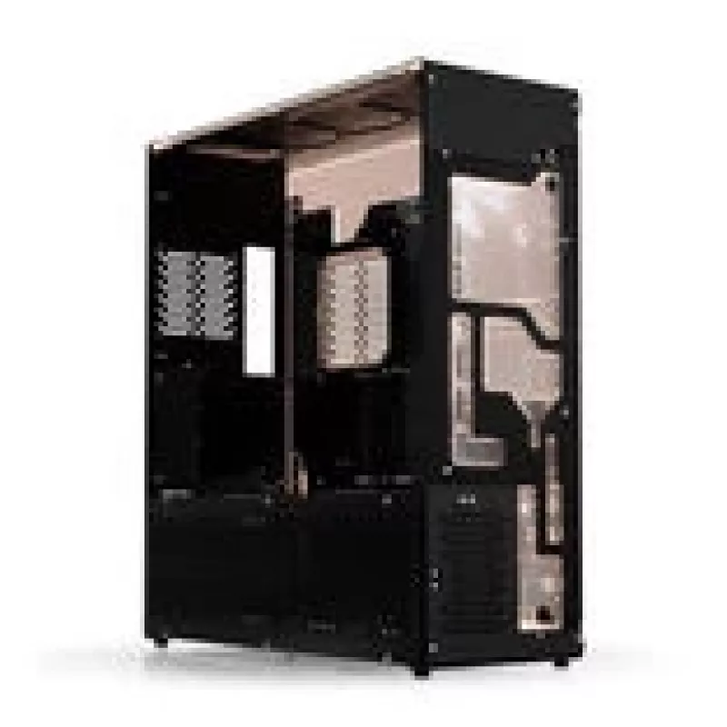 Singularity Computers Stream-M skysčio aušinimo korpusas, Didysis bokštas, XL-ATX, RGB - juodas