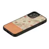 Apsauginis telefono dėklas Man and Wood skirtas iPhone 12 mini — rožinė gėlė juodame fone