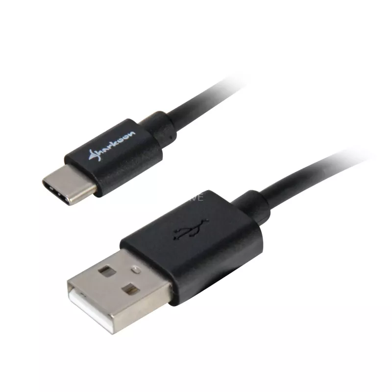 USB 2.0 A į USB-C kabelio adapteris Sharkoon 0,5 m, juodas