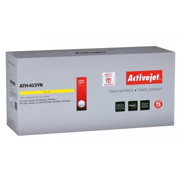 Activejet ATH-415YN dažų kasetė (pakaitalas HP 415A W2032A; Supreme; 2100 puslapių; geltona) su lustu