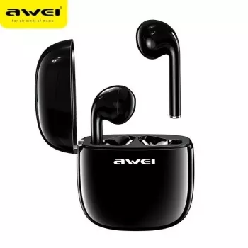 Ausinės Awei T28 TWS+docking Juodos