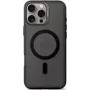 „Decoded“ telefono kuprinė, skirta „iPhone 16 Pro Max“ — permatoma juoda, iš perdirbto plastiko, grūdinto stiklo ekrano apsauga