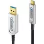 FiberX FX-I630-010 USB laidas 10 m USB 3.2 Gen 1 USB C USB A juoda sidabrinė