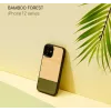 man and wood telefono dėklas, skirtas iPhone 12 mini — bamboo forest juoda