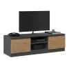TV staliukas Top e Shop RTV 120 ANTR/ARTIS — 1200×400×360 mm, antracito spalvos viršus ir rėmas, medienos drožlių plokštė, 2 lentynos