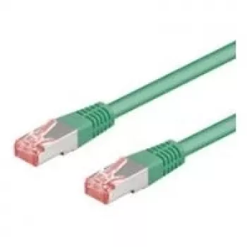 Wentronic Goobay CAT 6 komutacinis kabelis, S/FTP (PiMF), žalias, 1 m - LSZH be halogenų, varinis (68289)