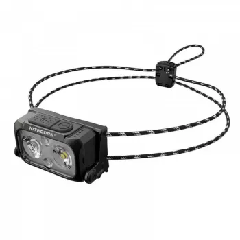 Priekinis žibintas Nitecore NU21 360 liumenų Midnight Shadow — kompaktiškas įkraunamas priekinis žibintas, 360 lm galia