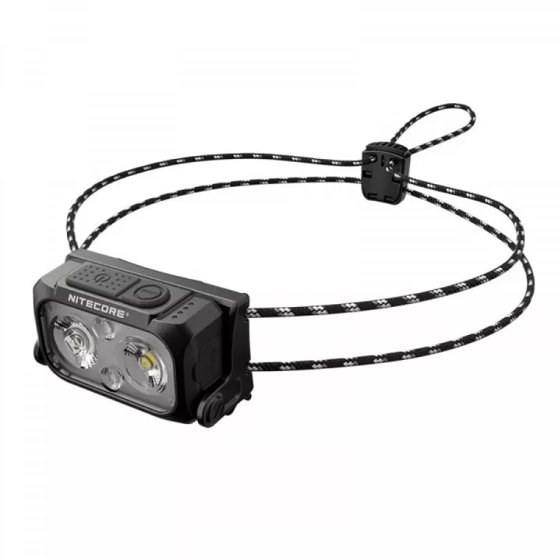 Priekinis žibintas Nitecore NU21 360 liumenų Midnight Shadow — kompaktiškas įkraunamas priekinis žibintas, 360 lm galia