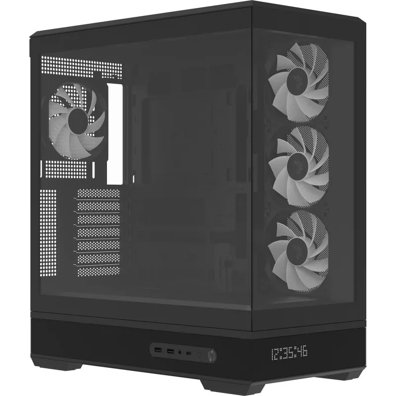 Kompiuterio korpusas AeroCool Geh Midi P500B-Digi Juoda