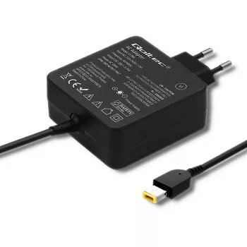 Maitinimo adapteris QOLTEC 51766 65W AC-to-DC 20V 3.25A, skirtas IBM/Lenovo, juodas, 1,75 m laidas