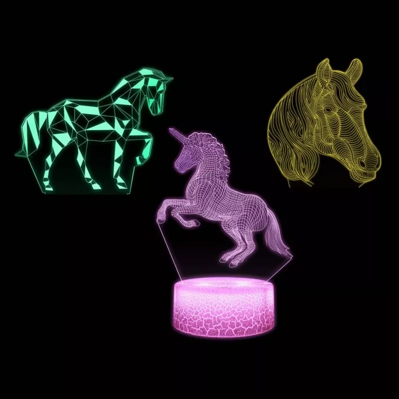 Manta SNL116RGB RGB 3D arklių dekoratyvinė LED lempa