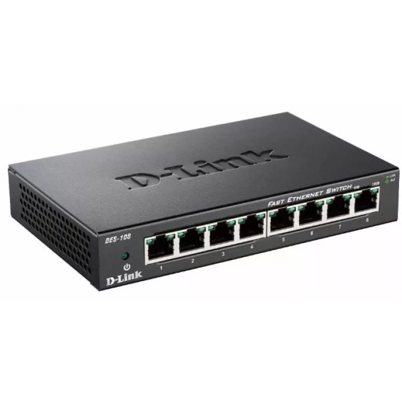 D-Link DES-108 Juoda