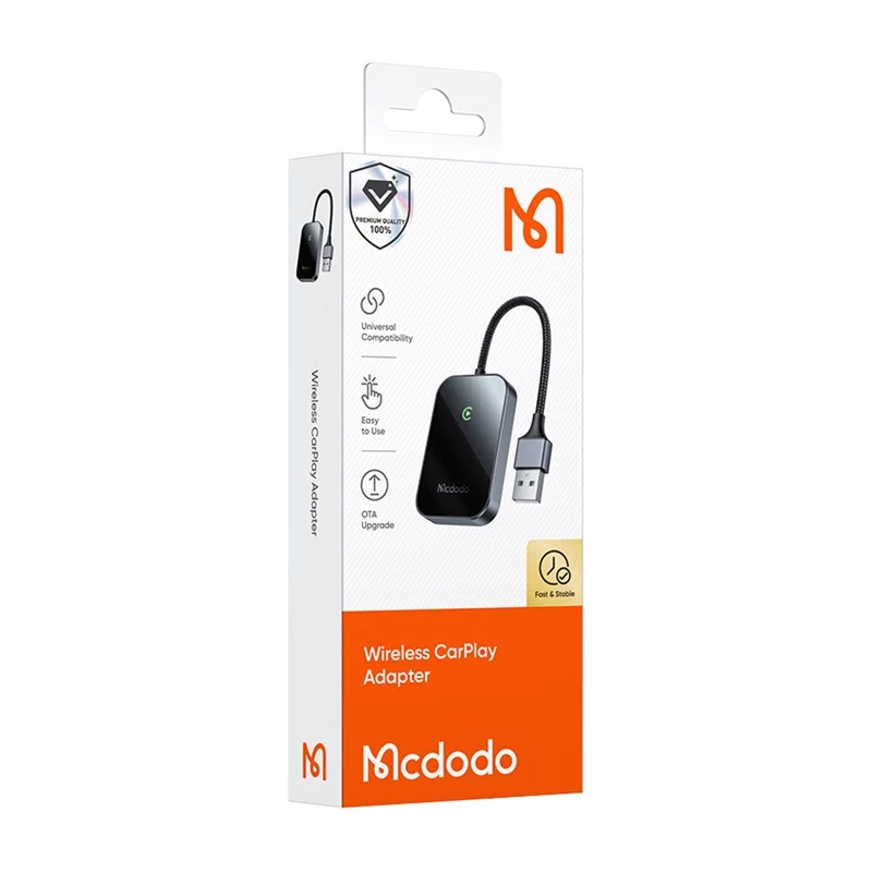 Belaidis CarPlay adapteris su USB kabeliu McDodo CA-7210 juodas