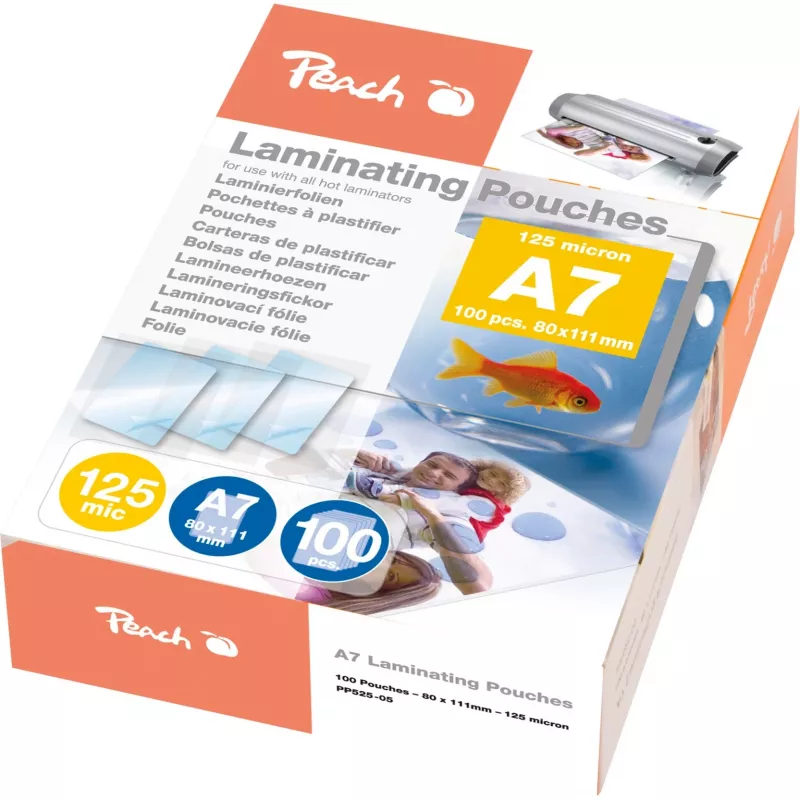 Peach PP525-05 laminavimo įdėklas 100 vnt.