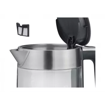 Elektrinis virdulys Severin 1,7 L 2200 W Juoda Nerūdijantis plienas Skaidrus