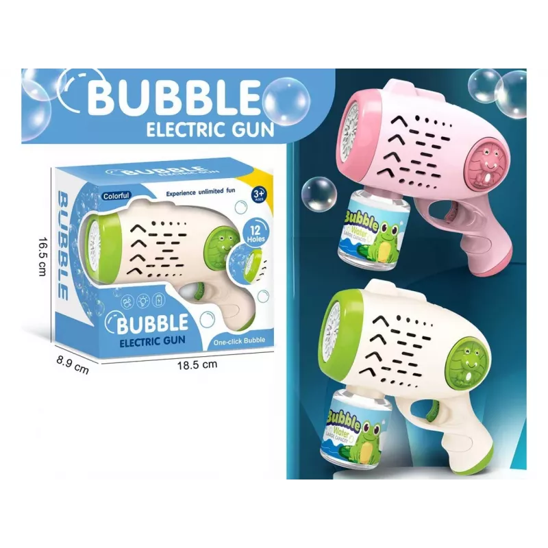 Muilo burbulų pistoletas Madej 010327 — baterijomis maitinamas žaislas burbulams kurti