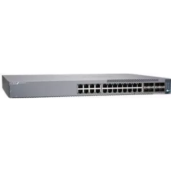 Juniper EX4100-F 24 prievadų 10/100/1000BaseT PoE+, 4x 10G SFP+ aukštutinio ryšio prievadai, 4x 10G SFP+ jungimo prievadai (optika parduodama atskirai) su standartine programine įranga. TAA atitinkantis. (EX4100-F-24P)
