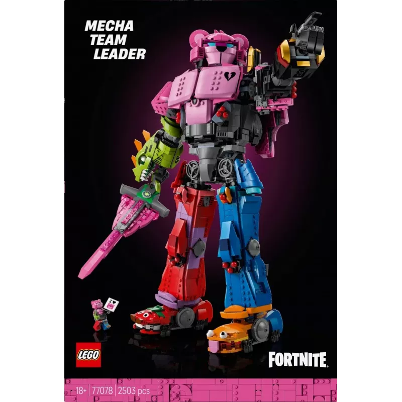 LEGO statybinių kaladėlių rinkinys Team Leader Mechs 77078 — Fortnite, 2503 dalys, 1 minifigūrėlė, 450 mm mecho aukštis