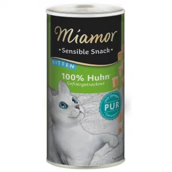 Kačių skanėstas Miamor MIAMOR Sensible Snack 30 g — mėsinga vištiena, be grūdų, be glitimo, jaunoms katėms