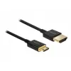 DeLOCK plonas Premium - Vaizdo/Garso/Tinklo kabelis - HDMI - 36 AWG - HDMI, 19 kontaktų (V) - į - Mini-HDMI, 19 kontaktų (V) - 2,0 m - Triguba izoliacija - Juoda (84778)