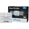 Išmanusis jungiklis „Shelly Qubino Wave PM Mini“ pilkas, belaidis, 110–240 V, 16 A, 24–30 V DC, 868,4 MHz