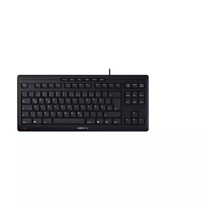 CHERRY STREAM TKL klaviatūra Universali USB QWERTZ vokiečių Juoda