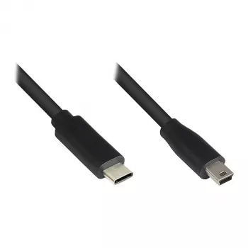 Good Connections USB2.0 kabelis C-Mini B5pol. juodas 0,15m