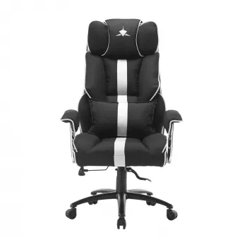 Žaidimų kėdė White Shark LE MANS juoda / balta ergonomiško dizaino