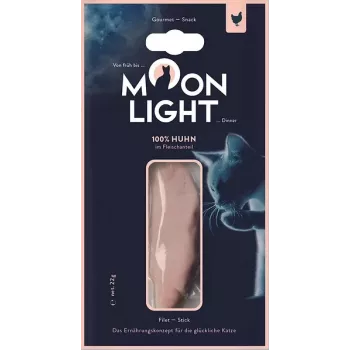 Šlapias kačių ėdalas MOONLIGHT Dinner vištienos filė 22 g pakuotė, suaugusioms katėms, hipoalerginis skanėstas, 65% drėgmės, 23,5% baltymų
