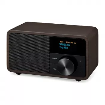 Radijas Sangean DDR-7 Dark Wood FM/AM su Bluetooth — kompaktiškas stalinis imtuvas su medžio apdaila