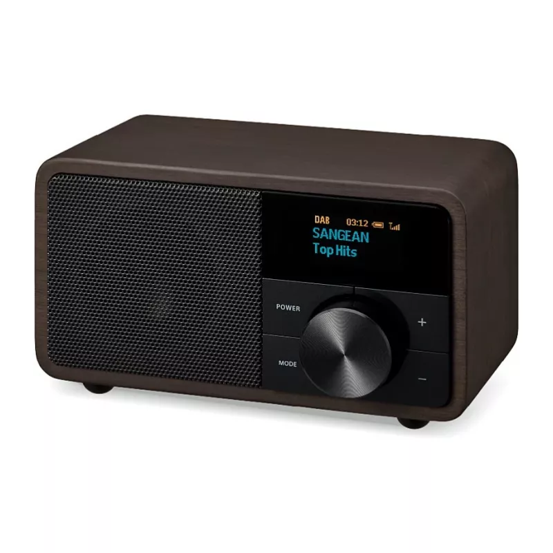 Radijas Sangean DDR-7 Dark Wood FM/AM su Bluetooth — kompaktiškas stalinis imtuvas su medžio apdaila