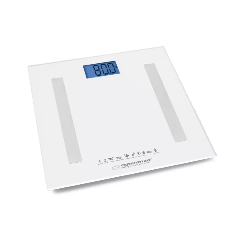 Esperanza EBS016W asmeninės svarstyklės, kvadratinės, baltos, elektroninės