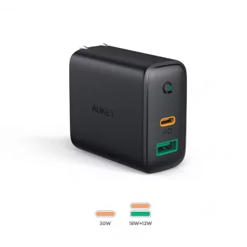 sieninis Charger 2xUSB Galia Delivery (1xUSB A+1xUSB C) 5.4A 30W Dynamic Detect PA-D1