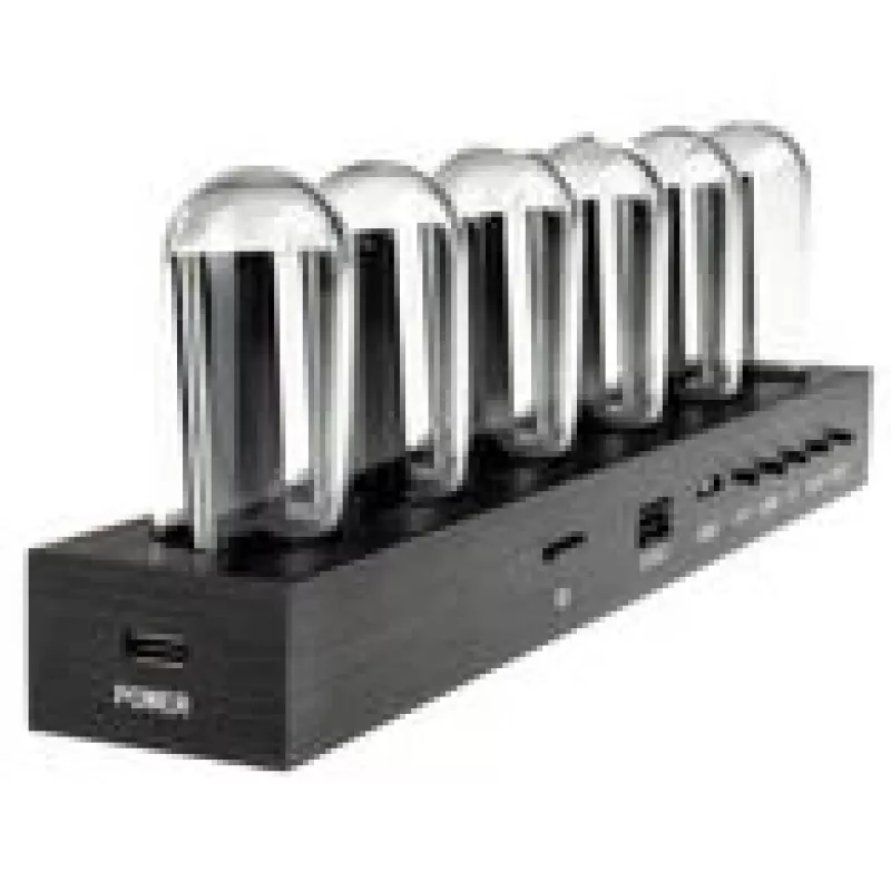 Stalinis laikrodis Lamptron DC601 IPS juodas — skaitmeninis stalinis laikrodis su IPS ekranu